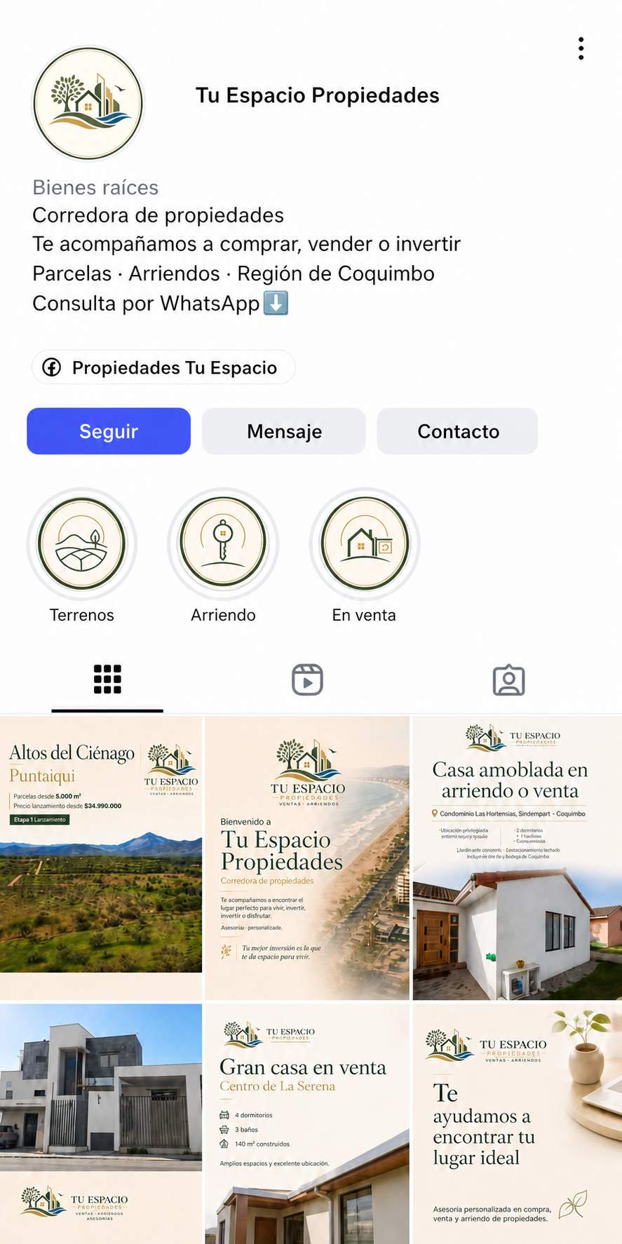 Presencia digital de Tu Espacio Propiedades